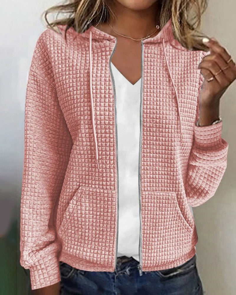 W&W Mode | Modisches Sweatshirt Mit Kapuze Und Taschen Für Frauen