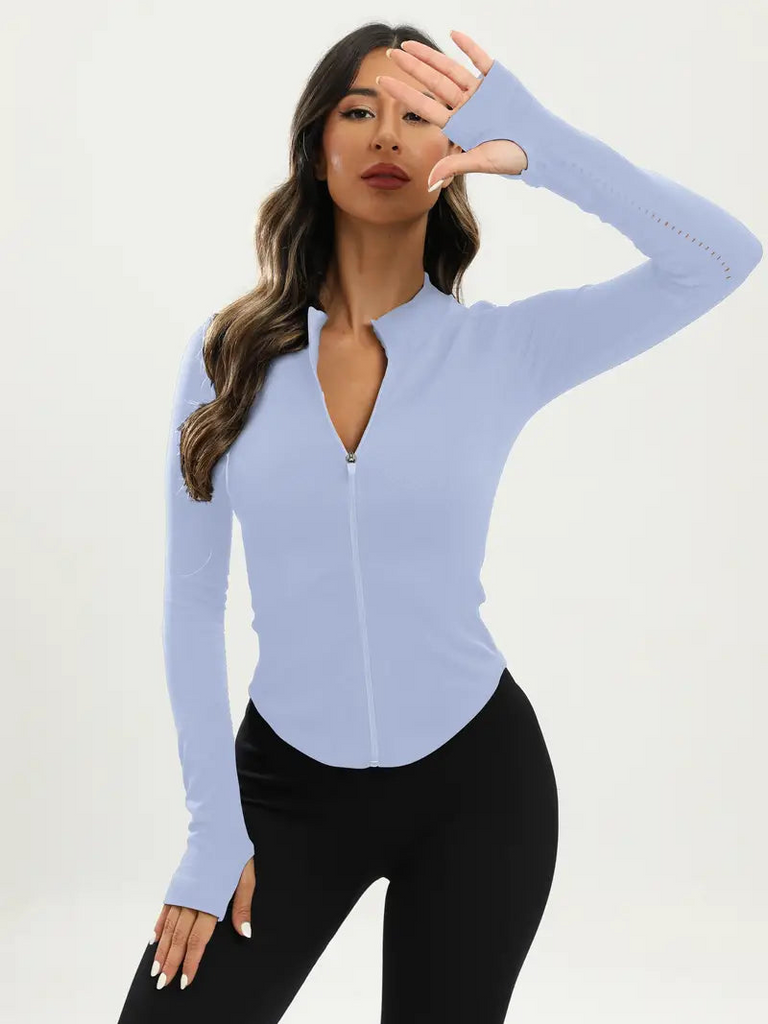 WW | Schwarze Damen Yoga & Pilates Jacke Slim Fit Und Bequem