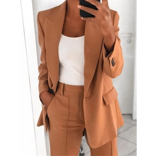 WW | Ausschnitt Langarm Büro Damen Blazer