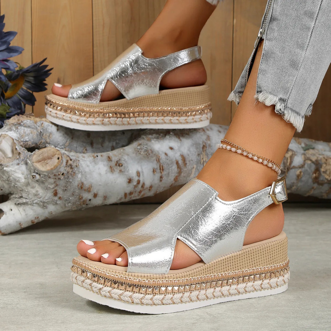 W&W Mode | Orthopädische Damensandalen Erhöhter Absatz Trendy Und Ergonomisches Design
