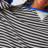 WW | Lässiges Gestreiftes Sweatshirt Mit Kontrastierenden Akzenten Für Damen