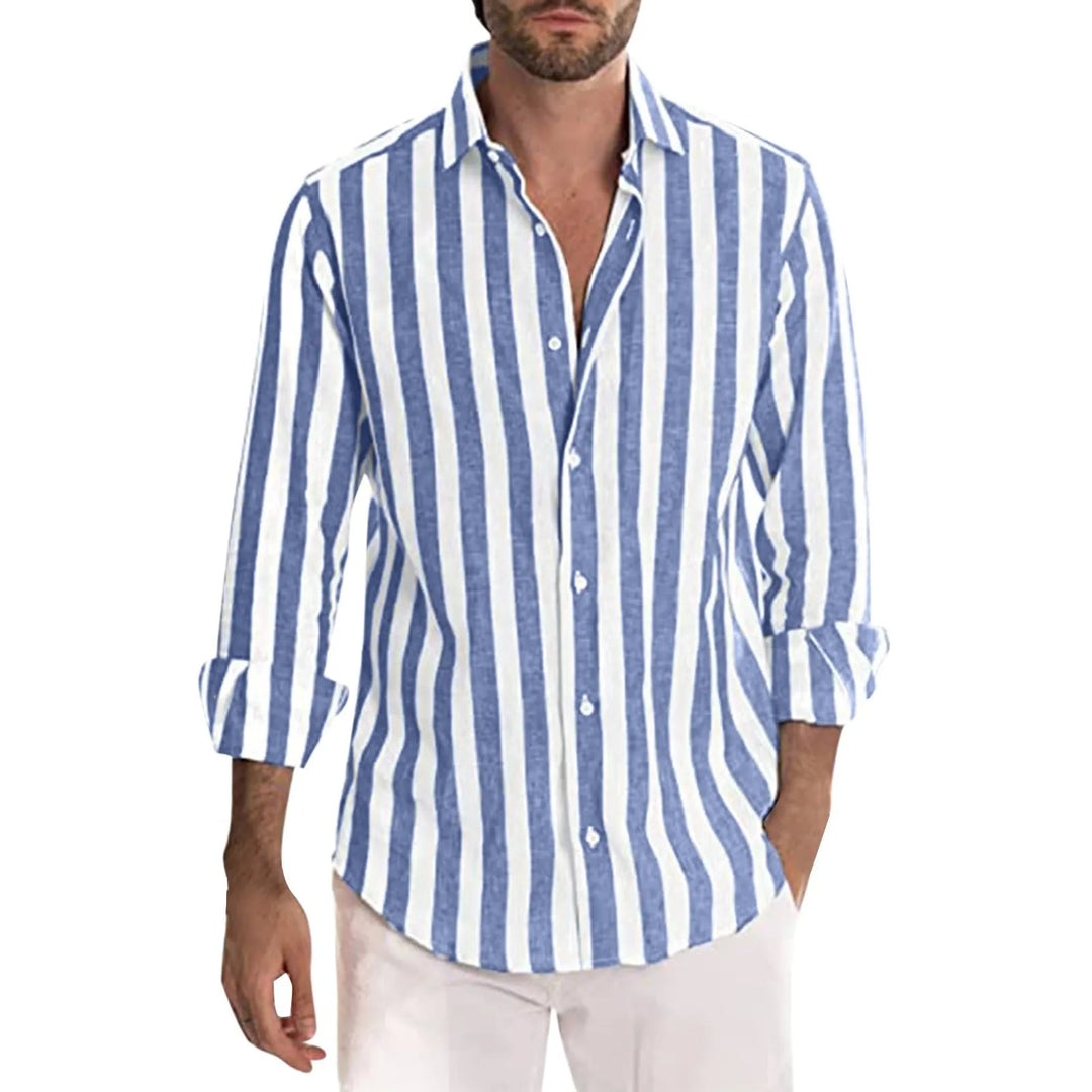 W&W Mode | Stylisches Gestreiftes Leinenhemd Für Männer