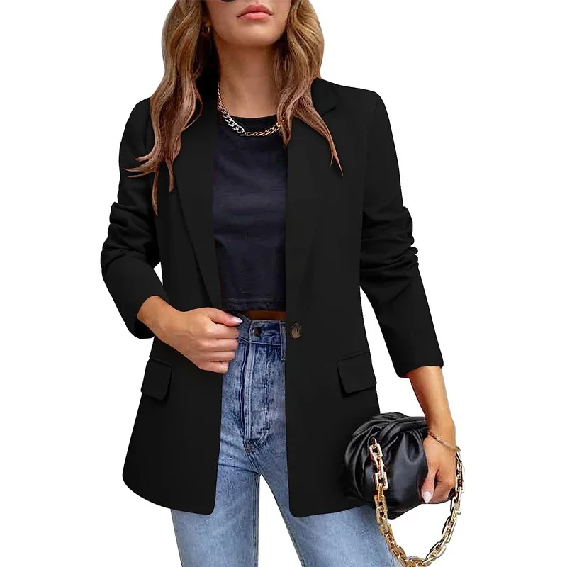 W&W Mode | Langer Damenblazer mit Klappentaschen und Tailliertem Schnitt