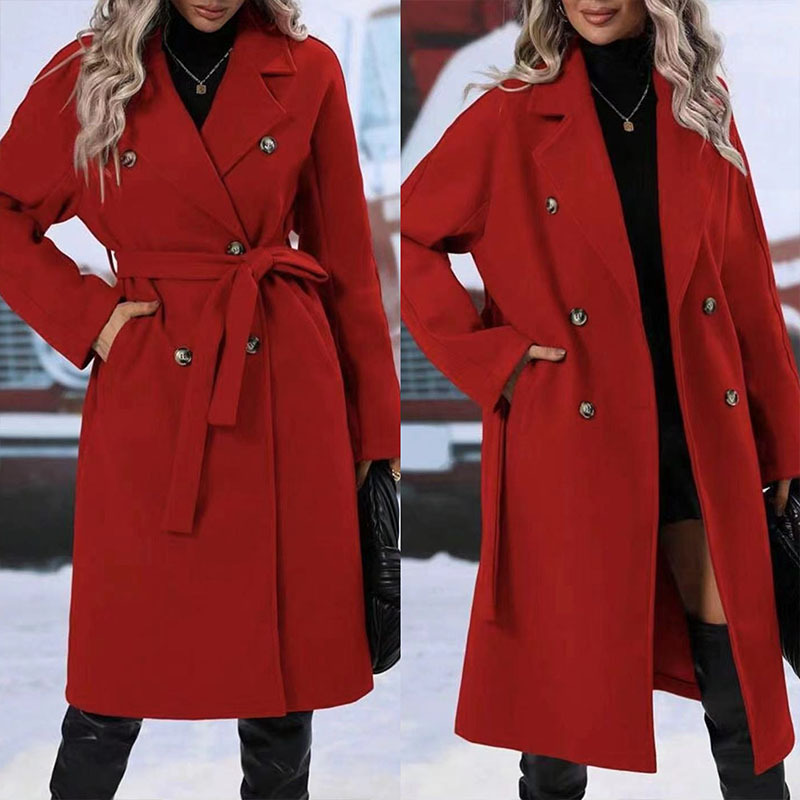 WW | Klassischer Damen Trenchcoat Mit Doppelknopfverschluss