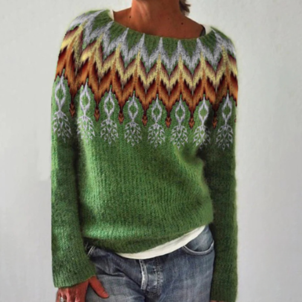 W&W Mode | Warmer Herbstpullover mit Rundhalsausschnitt für Damen