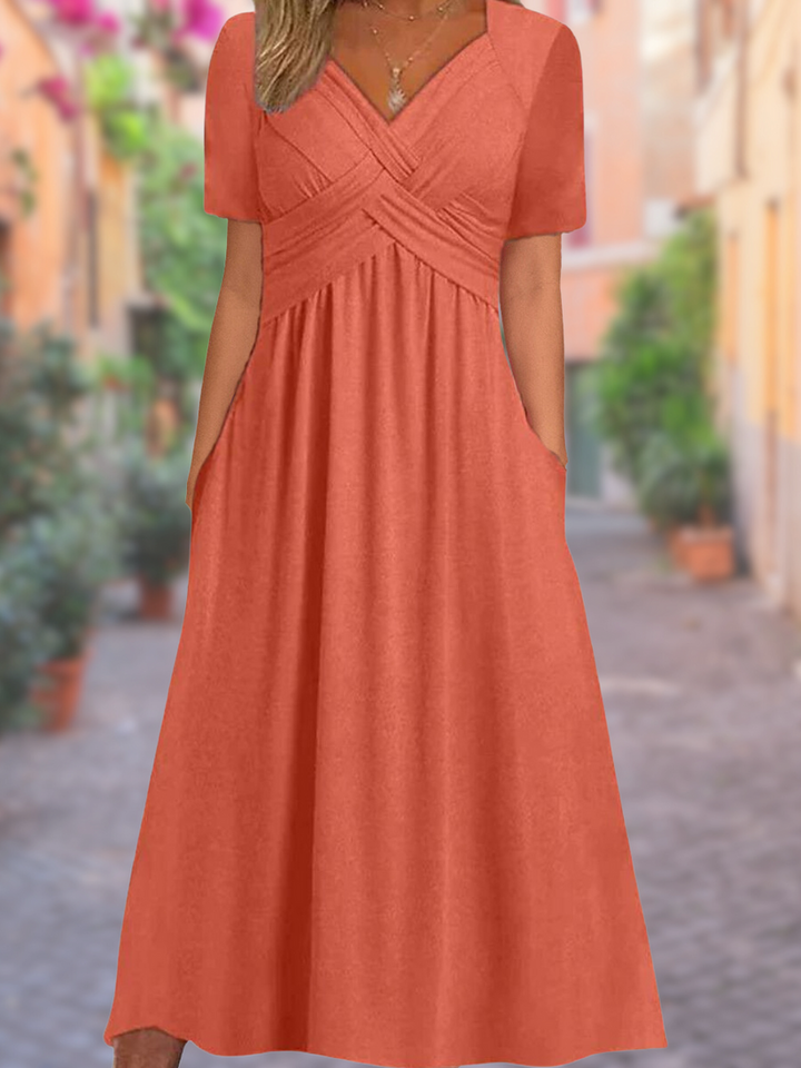 W&W Mode | Sommerkleid Mit V-ausschnitt