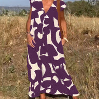 Amara™ - Maxikleid mit Print und V-Ausschnitt