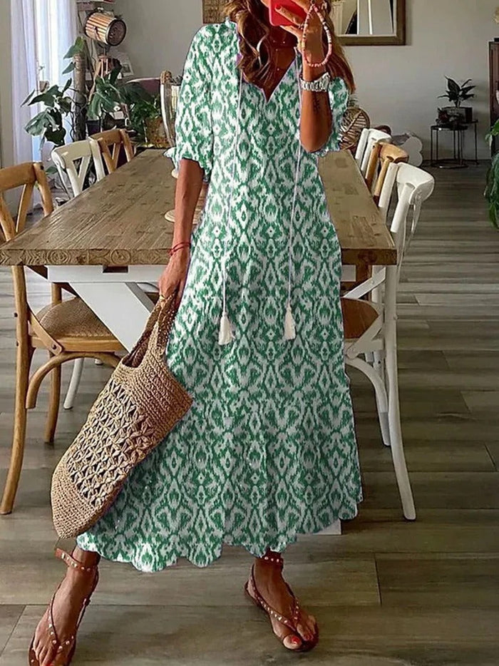 W&W Mode | Sommer Midi Kleid Mit Licht Design