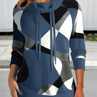 WW | Hoodie Mit Hohem Kragen Und Kontrastfarbe