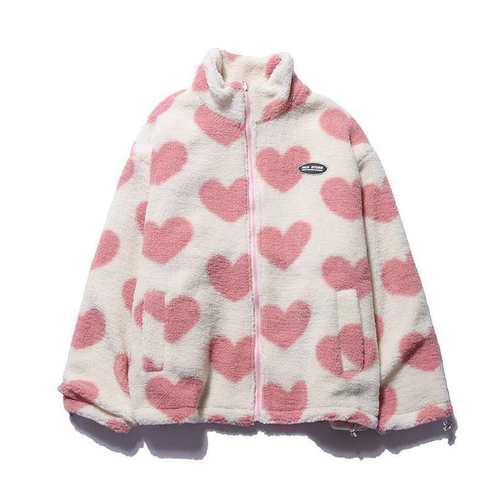 W&W Mode | Wendbare Herz Fleecejacke