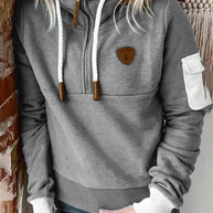 WW | Lässiges Sweatshirt mit Halbem Reißverschluss
