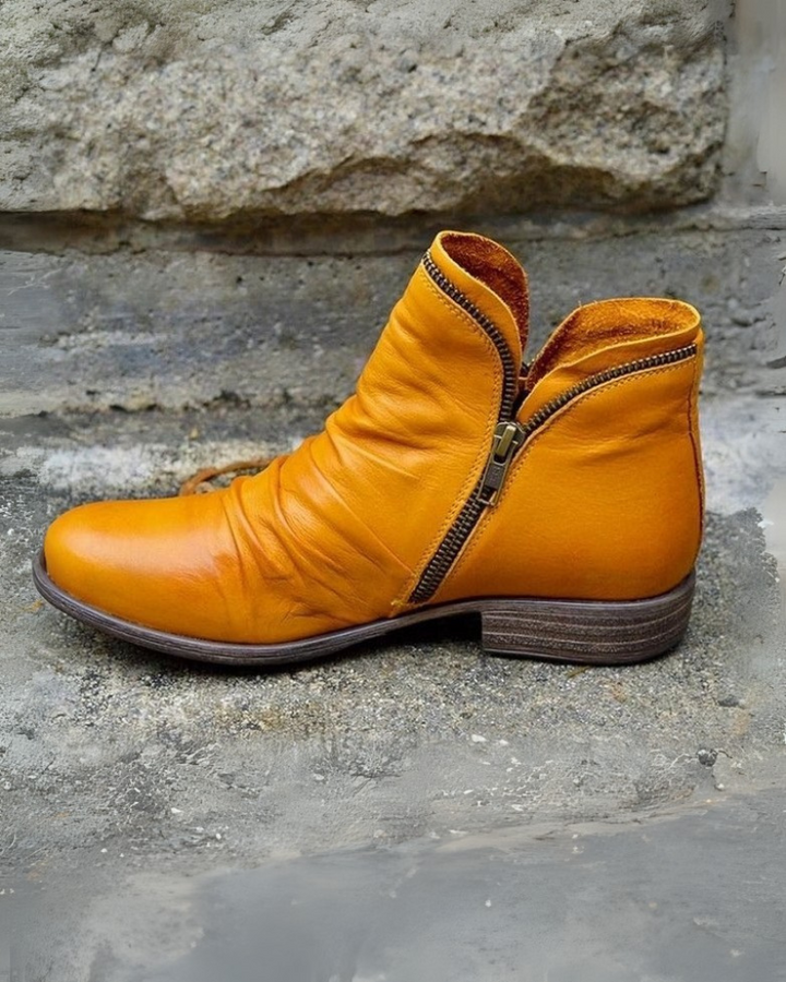 W&W Mode | Lederstiefel mit Reißverschluss