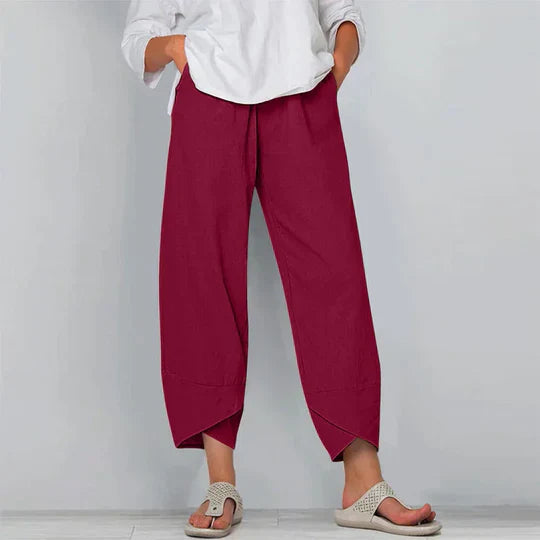 WW | Baumwoll Leinen Hose Für Damen