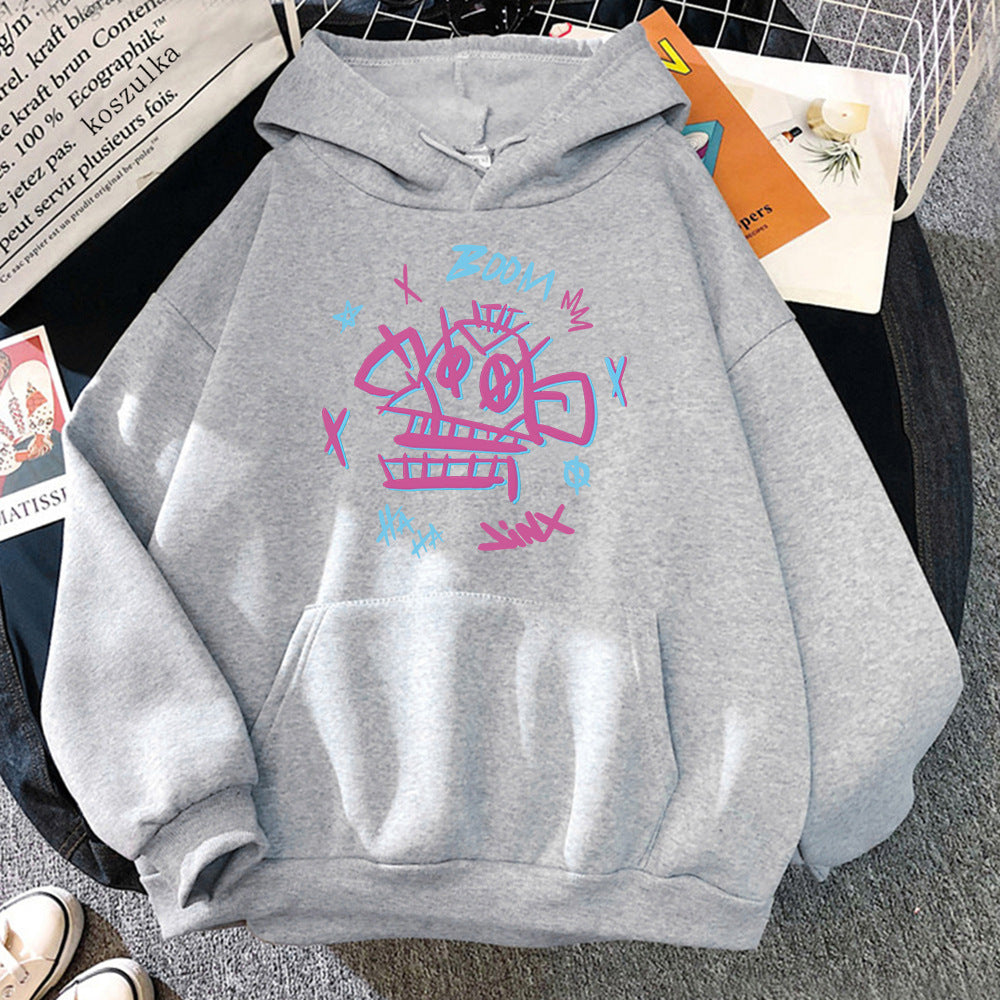 WOLFF | Arcane Hoodie Harajuku Stil Jinx und Ekko