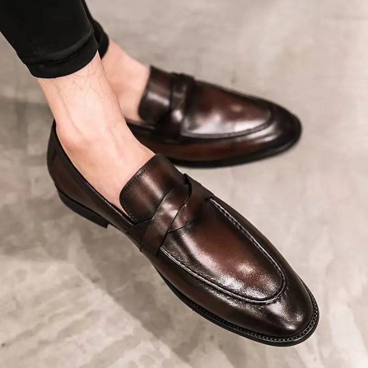 W&W Mode | Herren Lässig Leder Slipper Leder Slipper Für Männer