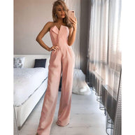 WW | Off Shoulder Sexy V-Ausschnitt Lange Hose Jumpsuit
