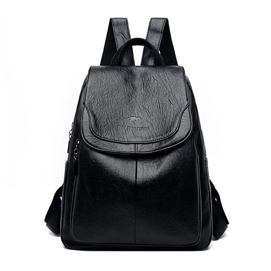 WW | Diebstahlsicherer Lederrucksack Für Stilvolle Frauen