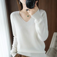 WW | V-Ausschnitt Strickpullover