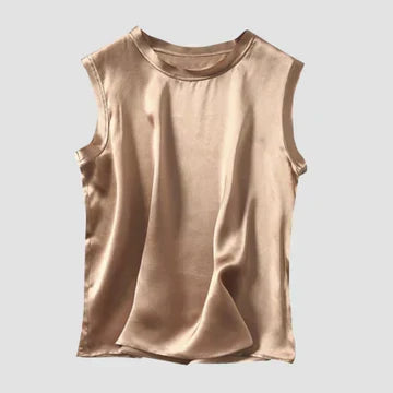 W&W Mode | Ärmelloses Seiden Satin Top
