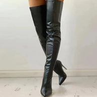 WW | Bequeme Hochhackige Schuhe Für Frauen Oberschenkel Hoch