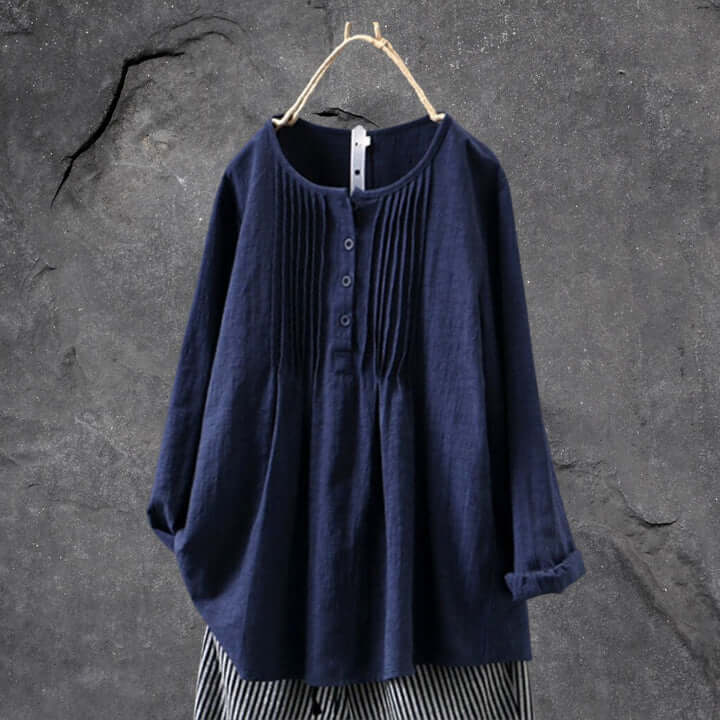 WW | Boho-Chic Bluse Shirt Mit Knopfleiste Und Rüschen