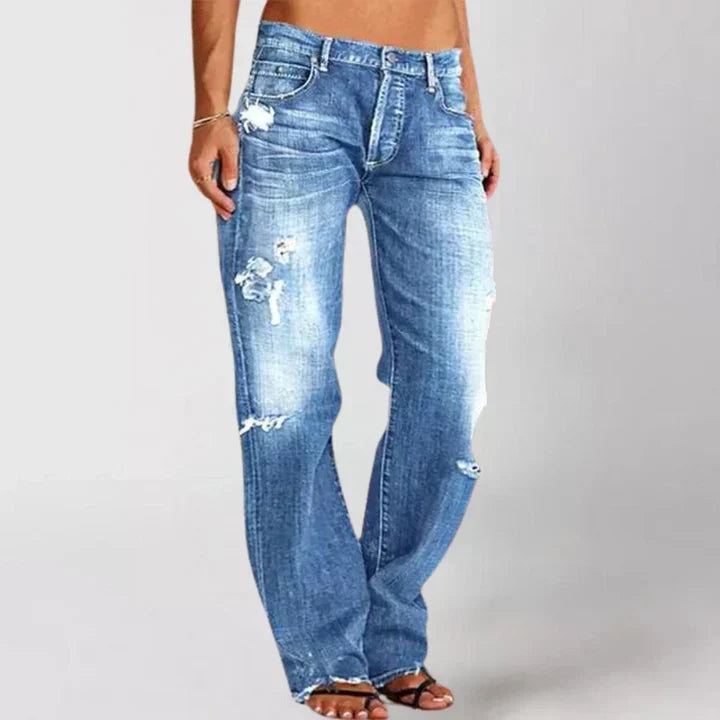 W&W Mode | Lockere Jeans mit Weitem Bein für Frauen