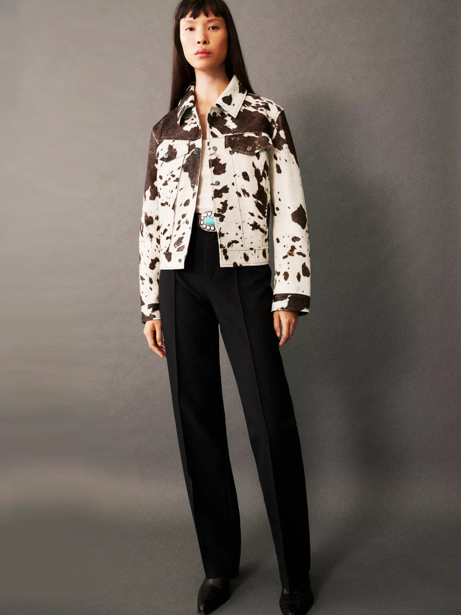 WW | Gemusterte Lederjacke