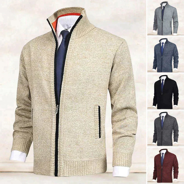 W&W Mode | Elegantes Herrenjackett mit Reißverschluss und Taschen