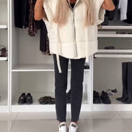 WW | Jacken mit Kapuze Einfarbig Reißverschluss und Kurzen Ärmeln