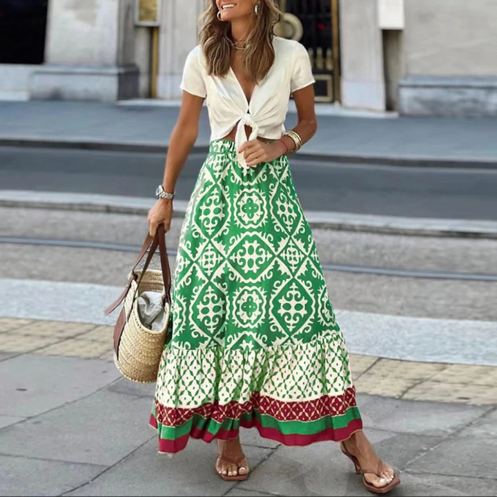 W&W Mode | Trendiger High Waist Rock Mit Geometrischem Muster