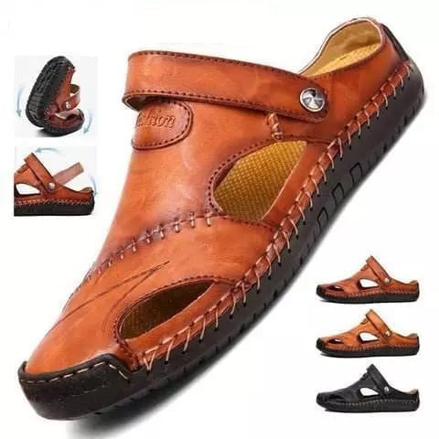W&W Mode | Herren Sandalen Hergestellt aus Sehr Weichem Leder, Das Atmungsaktiven Komfort Unter J Edem Outdoor Abenteuer Gewährleistet.