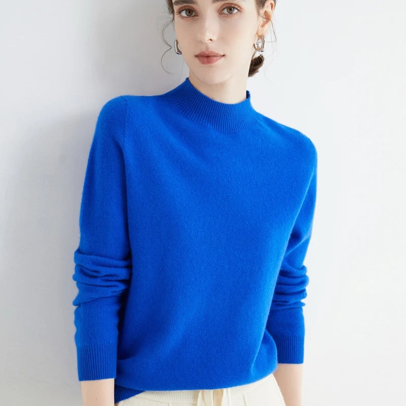 WW | Cashmere Pullover Damen Rundhals Weicher und Leichter Strickpullover