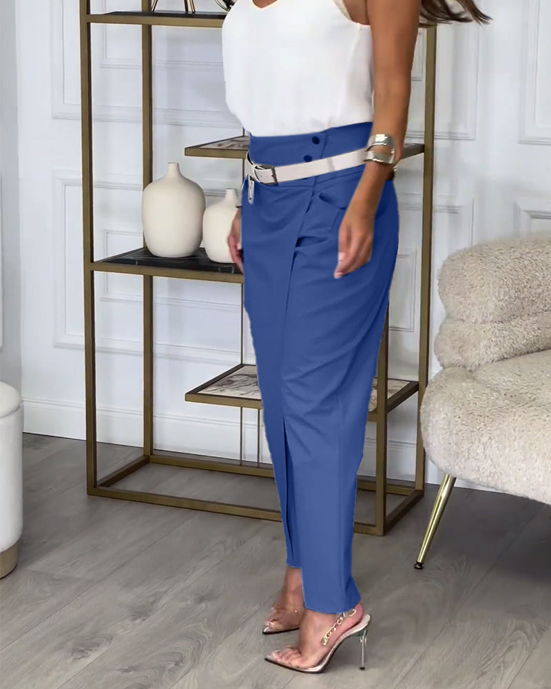 WW | Patchwork Hose Mit Gürtel