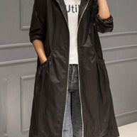 WW | Mid-length hooded jacket in Korean style