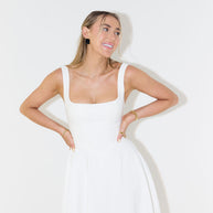 WW | Midikleid mit quadratischer Ausschnitt