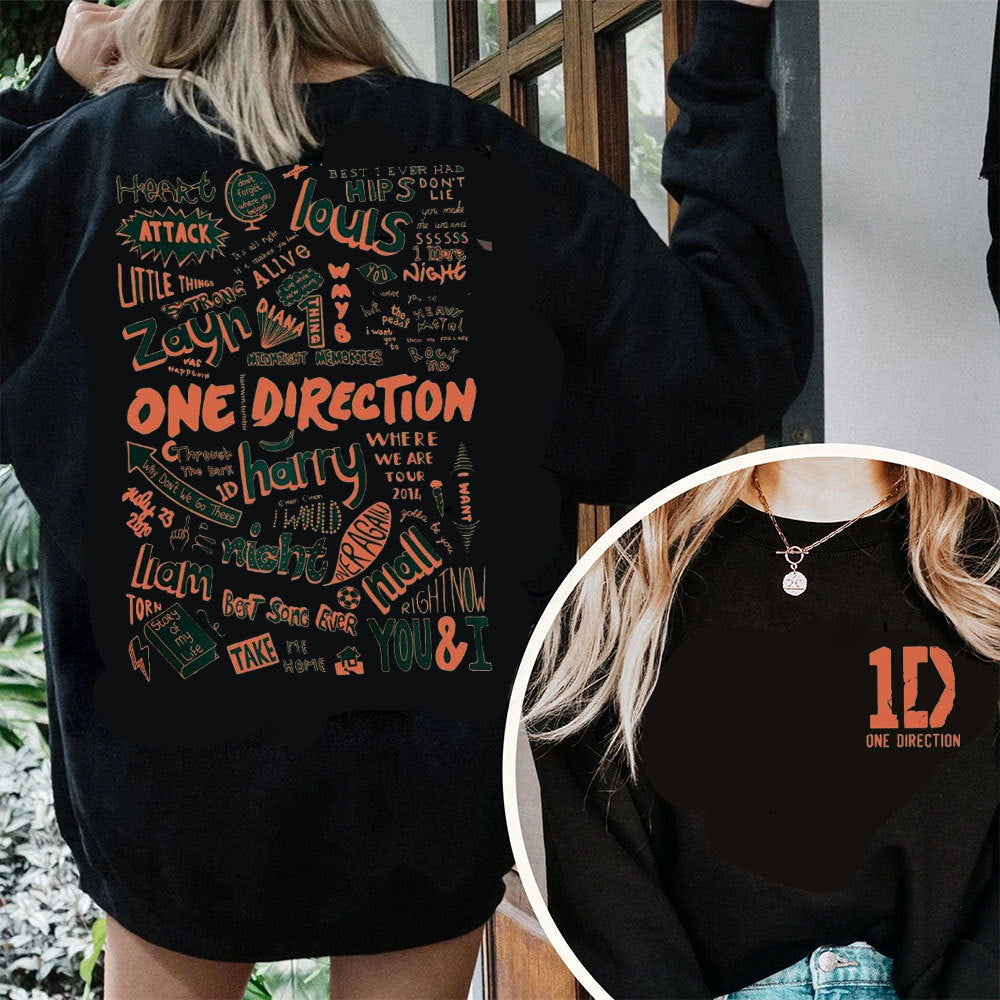 WW | One Direction Crewneck Hoodie Alle Alben