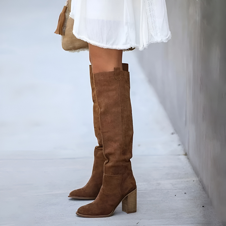 W&W Mode | Hohe Stiefel Mit Robustem Absatz Für Damen Für Einen Zeitlosen Look
