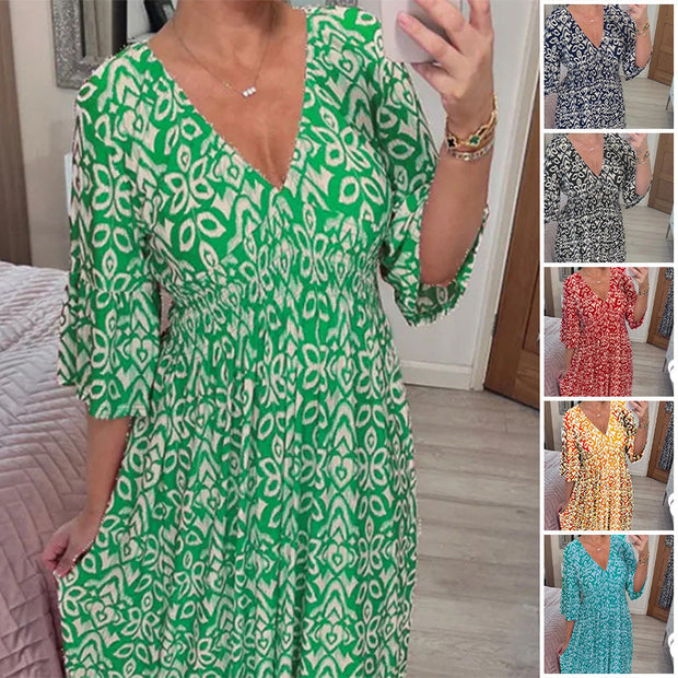 WW | Modische Damenkleid mit Print