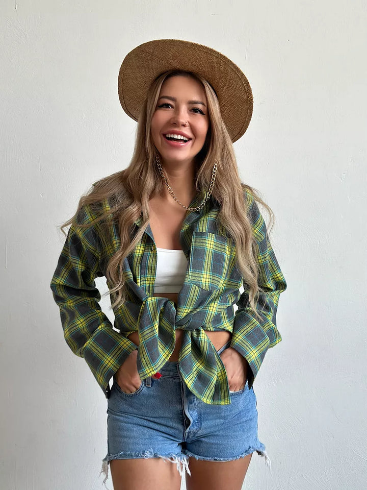 W&W Mode | kariertes Flanellhemd für Frauen