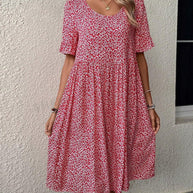 Elegantes Blumen-Midikleid für Frauen