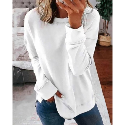WW | Lässiger Plus Size Pullover Für Frauen