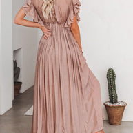 WW | Stilvolles Maxikleid mit Flatterärmeln für Frauen