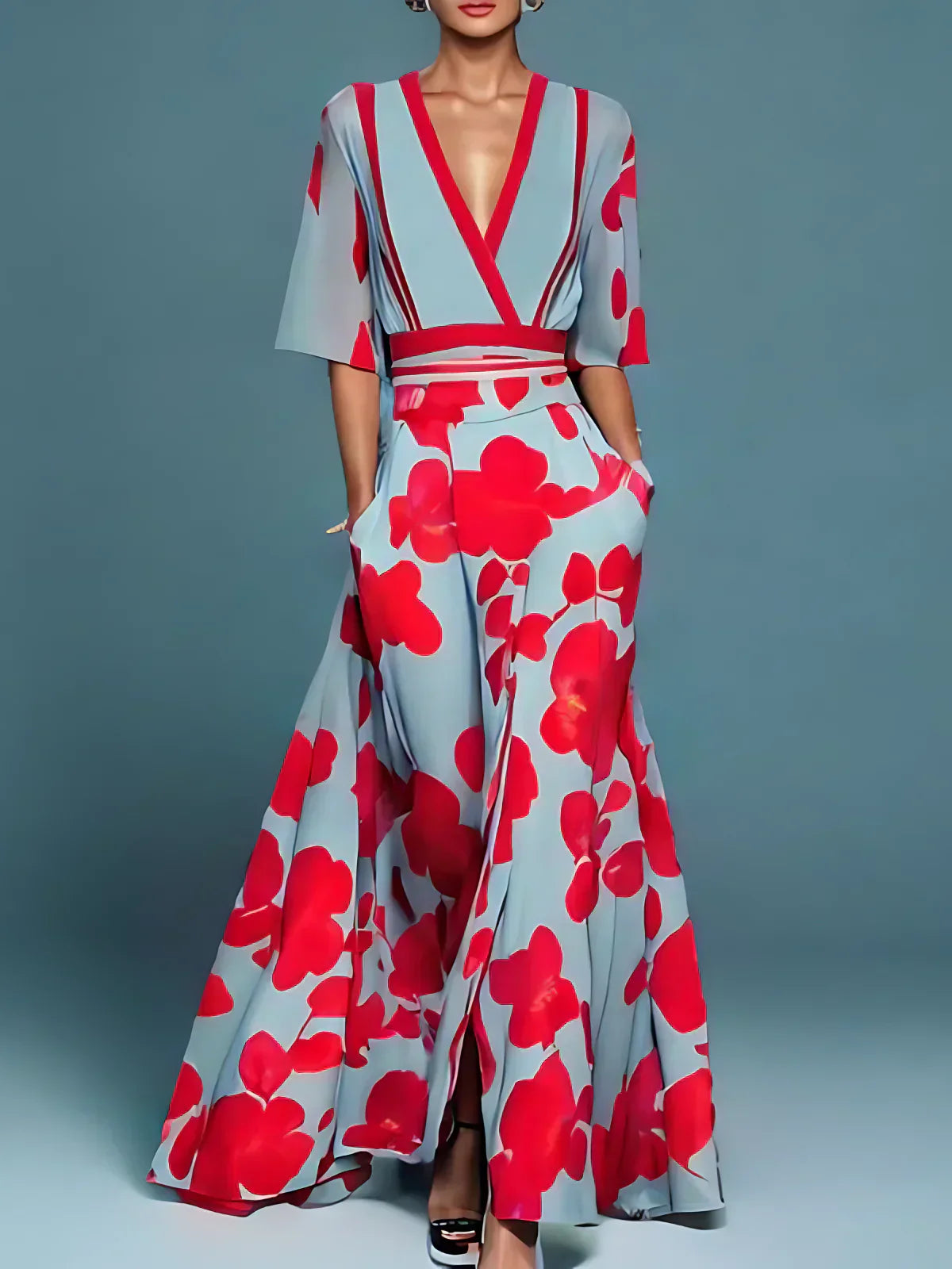 WW | Elegantes Kleid mit Blumenmuster