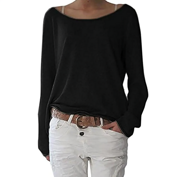 WW | gelbes Sweatshirt mit Rundhalsausschnitt, schlicht und schmal