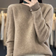 WW | Kaschmir Pullover Damen Runder Ausschnitt Weicher und Eleganter Strickpullover