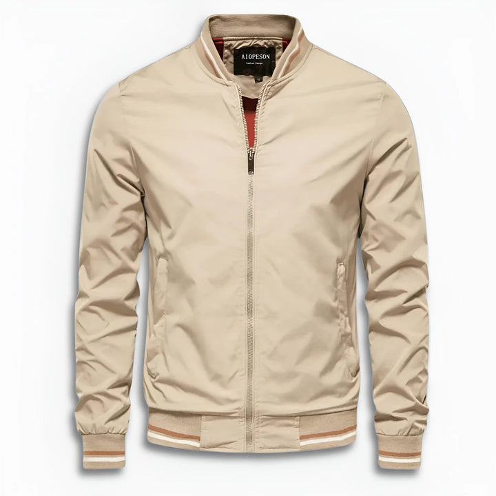 Herren Lässige Übergangsjacke mit Wasserabweisender Oberfläche & Stehkragen W&W Mode