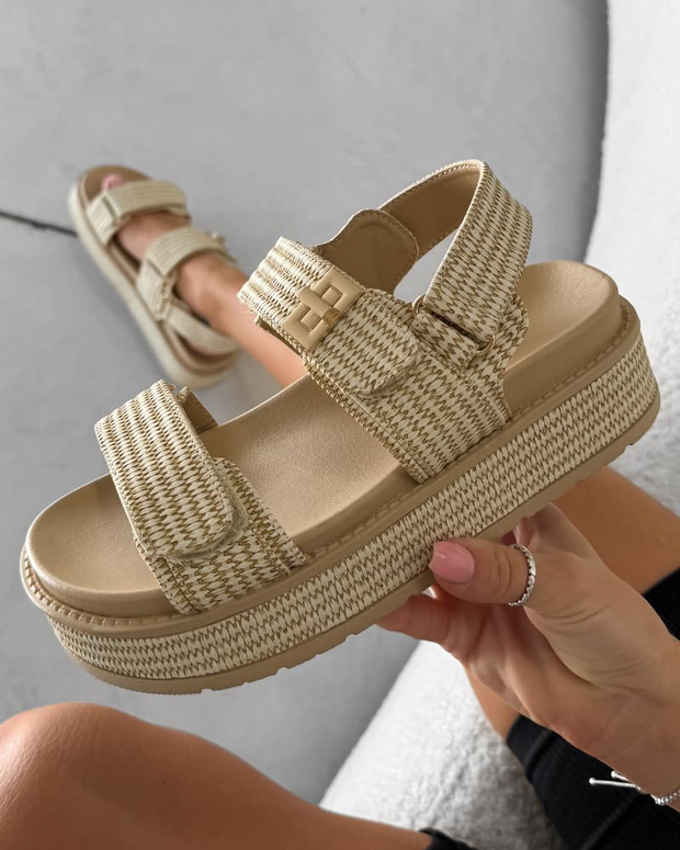 WW | Chunky Rattansandalen für Damen