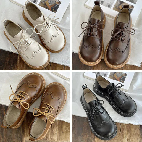 WW | Oxford-Schuhe im Brogue-Stil mit breiter Zehenbox