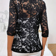 WW | Einreihiger Blazer mit Spitzen Details