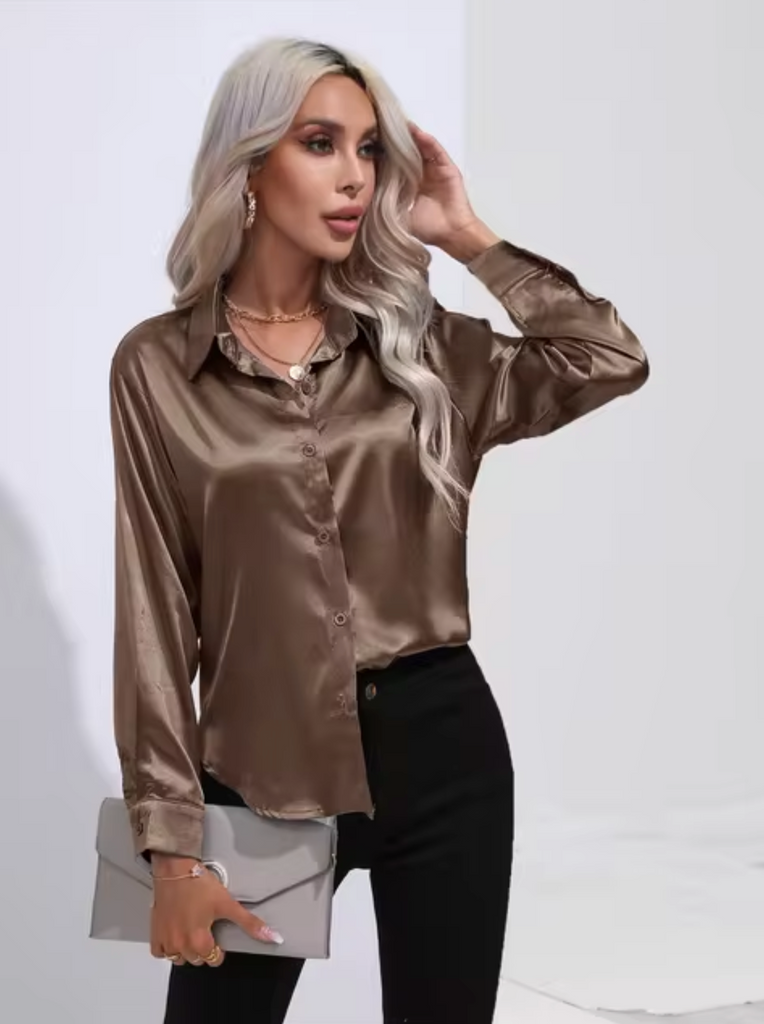 WW | Luxe Bluse Mit Langen Ärmeln